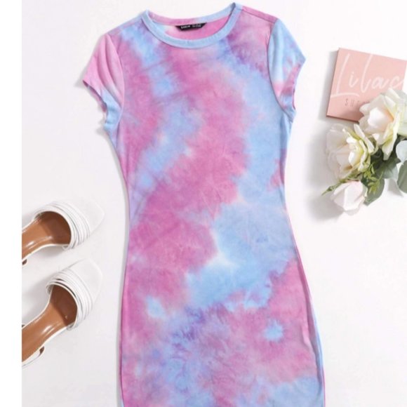 SHEIN Dresses & Skirts - SHEIN Tie Dye Bodycon Dress still with original bag!